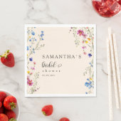 Moderne Brautparty mit Wildblumen  Serviette (Beispiel)