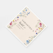 Moderne Brautparty mit Wildblumen  Serviette (Ecke)