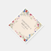 Moderne Brautparty mit Wildblumen Serviette (Ecke)
