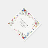 Moderne Brautparty mit Wildblumen Serviette (Ecke)