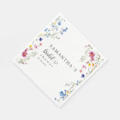 Moderne Brautparty mit Wildblumen Serviette (Ecke)
