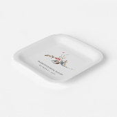 Moderne Brautparty Paper Teller rustikal botanisch (Gewinkelt)