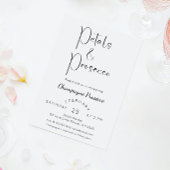 Moderne Brautparty Petals und Prosecco Einladung