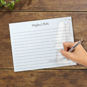 Moderne Brautplanerin Rosa Vintage-Hochzeitskleid  Notizblock