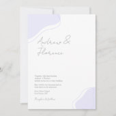 Moderne Brautviolett Minimal Weiß einzigartig Einladung (Vorderseite)