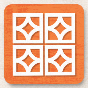 Moderne Breeze Blockade Orange Untersetzer 2