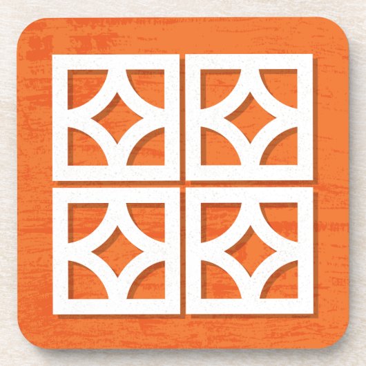 Moderne Breeze Blockade Orange Untersetzer 2 (Vorderseite)
