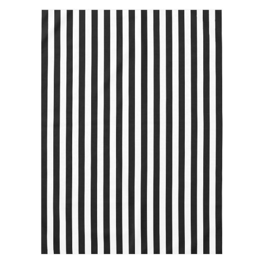 Moderne breite Streifen-Schwarzweiss-Tischdecke Tischdecke (Vorderseite)