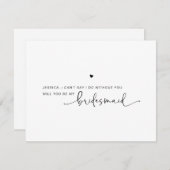 Moderne Bridesmaid Fragte Schwarz-weiße Vorschlags (Vorne/Hinten)