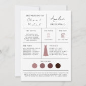 Moderne Bridesmaid-Trauzeugin Einladung (Vorderseite)