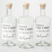 Moderne Bridesmaid-Vorschlag Hochzeitsfeierlichkei Alkoholflaschenetikett (Flaschen)