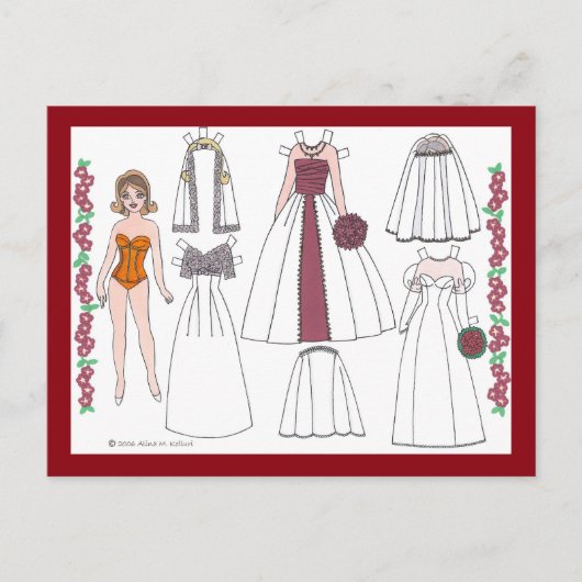 Moderne Bridge II Paper Doll Postkarte (Vorderseite)