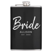 Moderne Bridge Schwarz-weißer Personalisierter Nam Flachmann (Vorderseite)