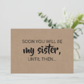 Moderne Bridmaid / Vorschlag für eine Trauzeugin Einladung (Stehend Vorderseite)