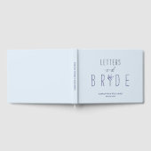 Moderne Briefe an die Braut Elegantes Blau Gästebuch (Voll)