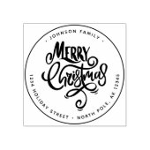 Moderne Briefe frohe Weihnachten Gummistempel (Prägung)