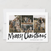 Moderne Briefe fünf Foto frohe Weihnachten (Vorderseite)