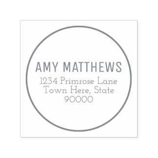 Moderne Briefmarke für Minimalistische Rücksendead Permastempel