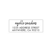 Moderne Briefmarke Minimalistischer Skriptnamen Rü Permastempel (Design)