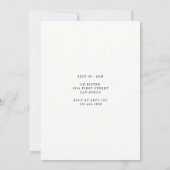Moderne Briefmarke Sie Hat Ja Engagement-Einladung Einladung (Rückseite)