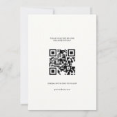 Moderne Briefmarken-Hochzeitsfoto-QR-Code Save The Date (Rückseite)