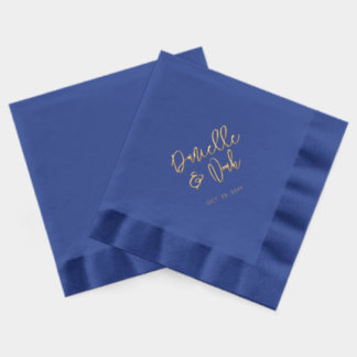 Moderne Briefpaare Name Custom Wedding Servietten Mit Folie