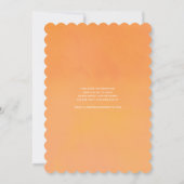 Moderne Bright & Bold Gradient Burnt Orange Weddin Einladung (Rückseite)
