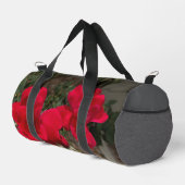 Moderne Bright Red Floral Duffel Tasche (Rechte Ecke)