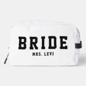 Moderne Brillenschwarz und Weiß Individuelle Name  Waschbeutel (Rückseite)