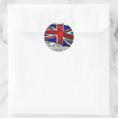 Moderne britische Flagge Runder Aufkleber (Tasche)