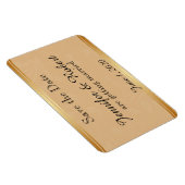 Moderne Bronze-Blumen-Hochzeit retten das Datum Magnet (Rechte Seite)