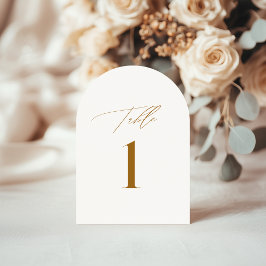 Moderne Bronze Elegante Hochzeitskarte Tischnummer
