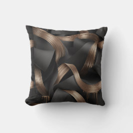Moderne Bronze-Flow-Luxus-Männer-Akzente Kissen
