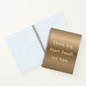 Moderne Bronze-Gradienten-Motivations-Personalisie Notizblock (Innenseite)