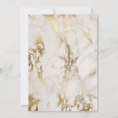 Moderne Bronze & Marmorhochzeit Einladung (Rückseite)