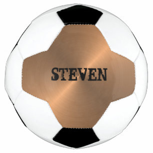 Moderne Bronze Metallic Gold Sports Personalisiert Fußball