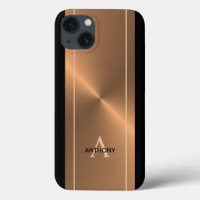 Moderne Bronze-Metallische Personalisierte Mens