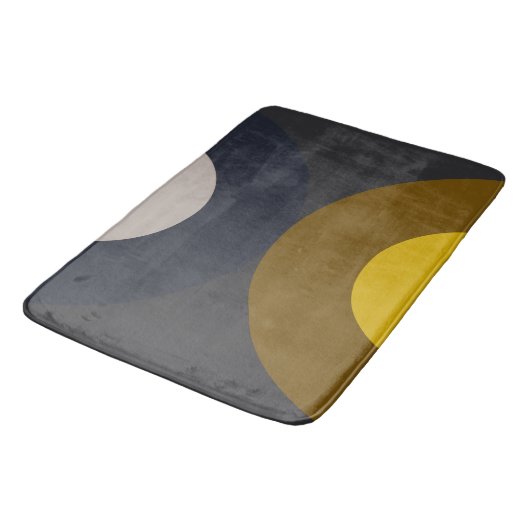 Moderne Bronze-Senf-Thunder aus dem Mittelalter Badematte (Schrägansicht)