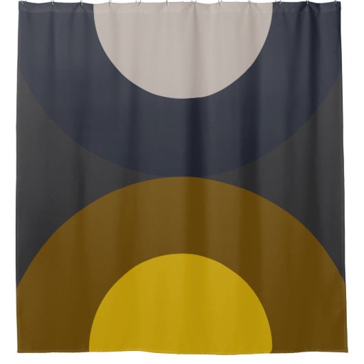 Moderne Bronze-Senf-Thunder aus dem Mittelalter Duschvorhang (Vorderseite)