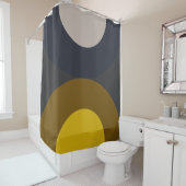 Moderne Bronze-Senf-Thunder aus dem Mittelalter Duschvorhang (Beispiel)