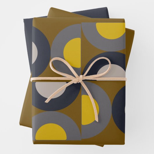 Moderne Bronze-Senf-Thunder aus dem Mittelalter Geschenkpapier Set (Beispiel)