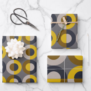 Moderne Bronze-Senf-Thunder aus dem Mittelalter Geschenkpapier Set