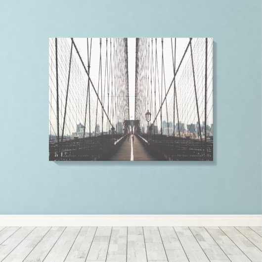 Moderne Brooklyn Bridge Leinwand (Insitu (Holzboden))