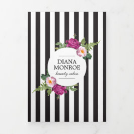 Moderne Broschüre mit Blumenreste Strippensalon