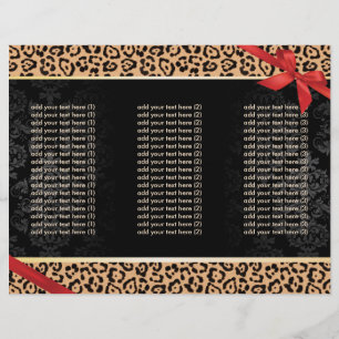 Moderne Broschüren aus Leopard Print & Damask-Stre