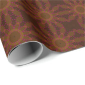 MODERNE BROWN ROSE GESCHENKPAPIER (Rolleneckpunkt)