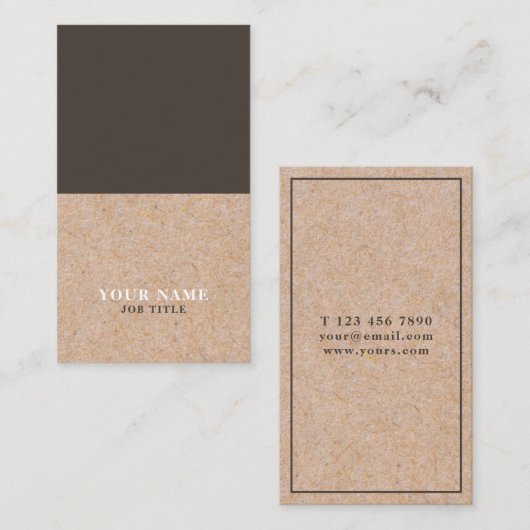 Moderne Brown Visitenkarte (Vorne/Hinten)