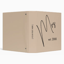 Moderne Brücke | Beige + Schwarzes Skript 3,8 Cm Ordner