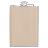 Moderne Brücke | Beige + Schwarzes Skript Flachmann (Rückseite)