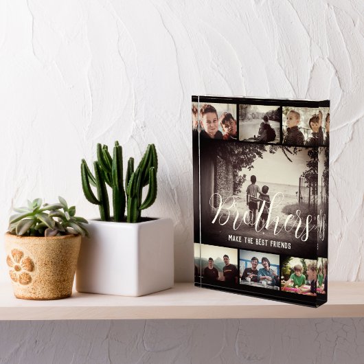 Moderne Bruder besten Freunde Dunkle Foto Collage